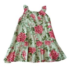 Gymboree Floral Sleeveless Ruffle Crinkle Cover Up Girls 12 Beach Cottage Easter